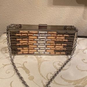 Bcbg crystal clutch purse